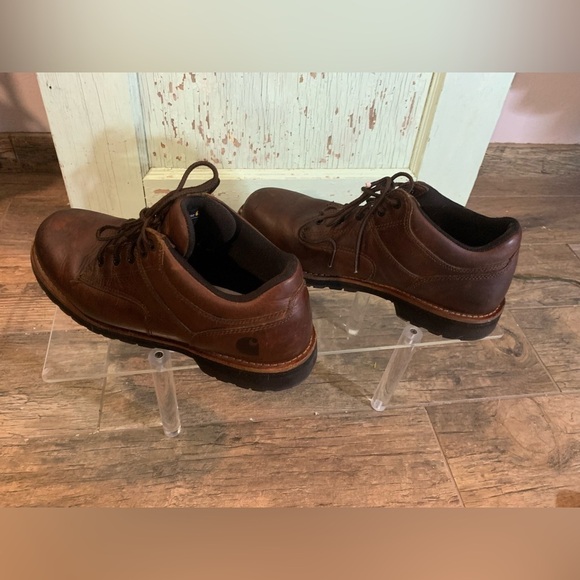 Men’s Carhartt Size 10 brown lace up slip resistant oxfords. Preloved - Picture 4 of 7